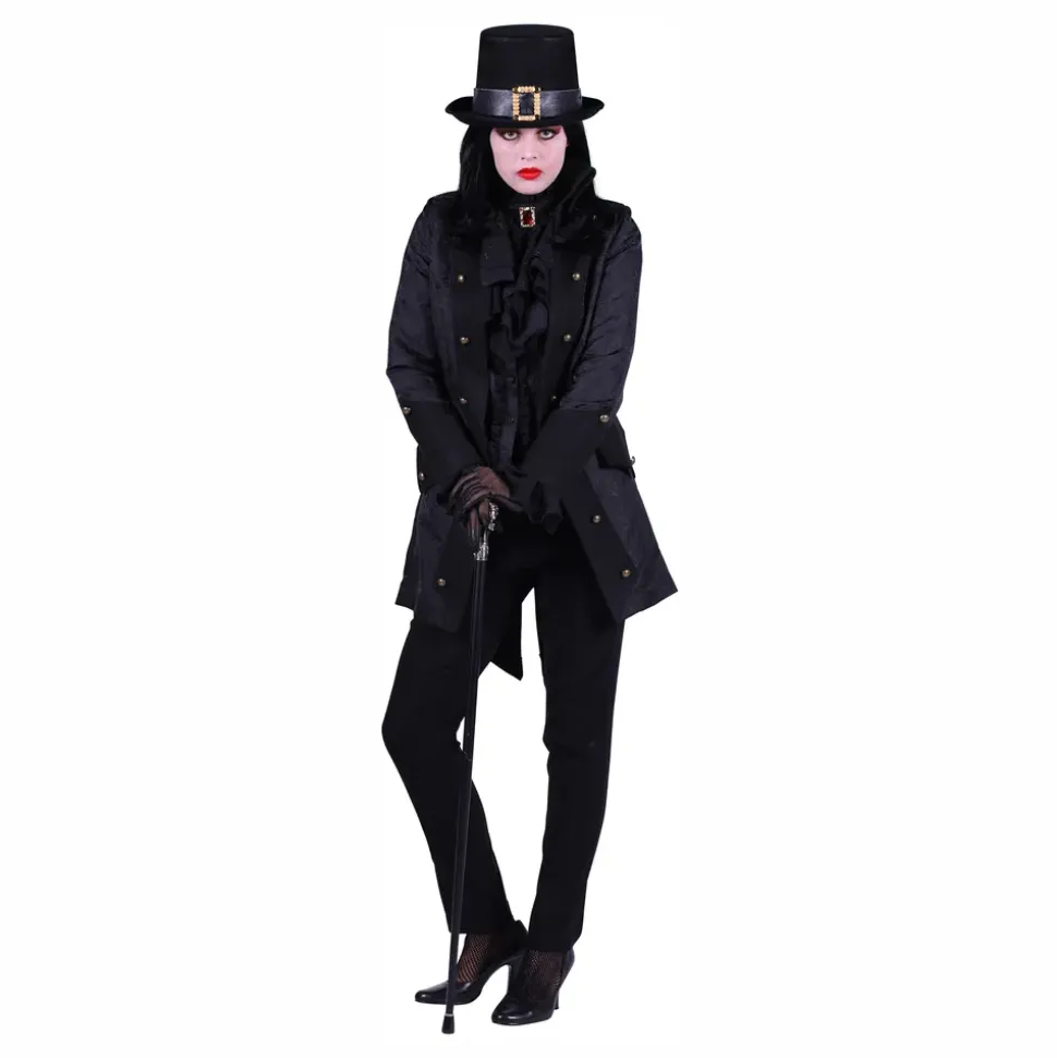 Piratkåpe Dame Svart Deluxe