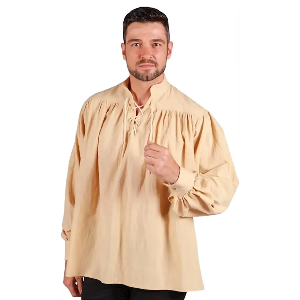Piratskjorte Beige Deluxe