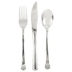 Plastbestikk Sølv Metallic