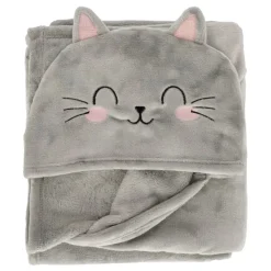 Pledd med hette Katt