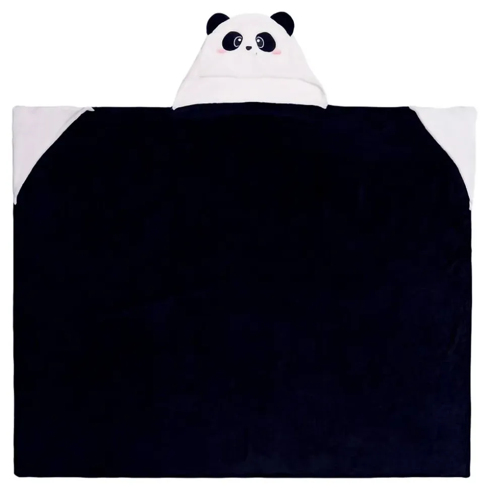 Pledd med hette Panda