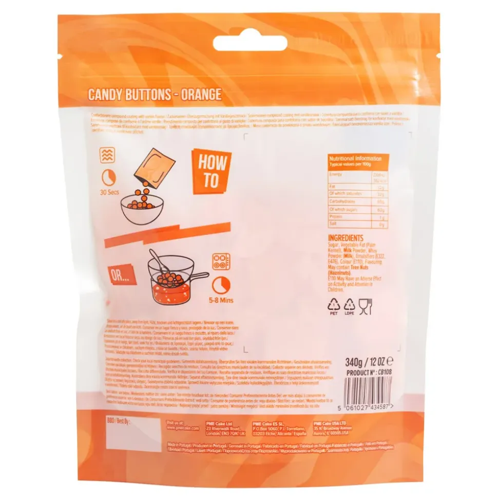 PME Candy Buttons Orange