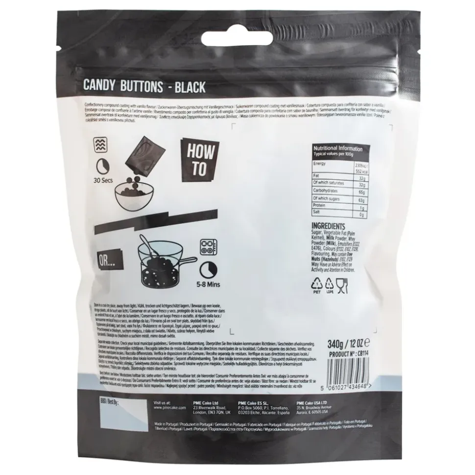 PME Candy Buttons Svart