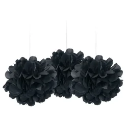 Pom Pom Mini Svarte Hengende Dekorasjon