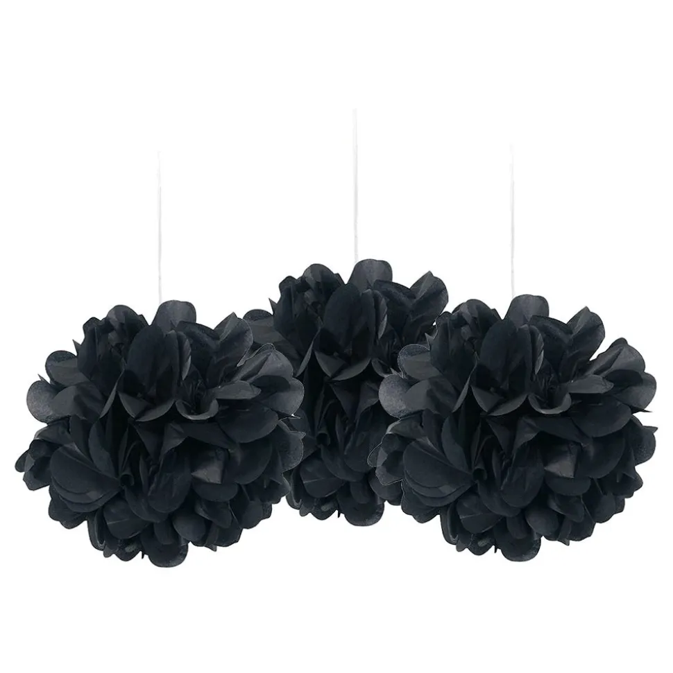 Pom Pom Mini Svarte Hengende Dekorasjon
