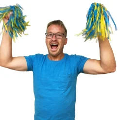 Pom Poms Blå/Gule