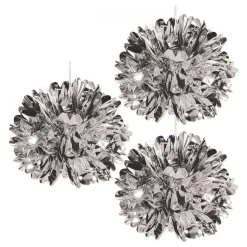 Pom Pom Sølvmetallic Hengende Dekorasjon