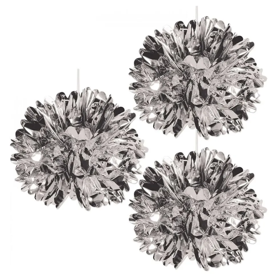 Pom Pom Sølvmetallic Hengende Dekorasjon