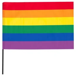 Prideflagg på Pinne