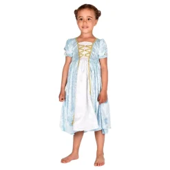 Prinsessekjole Turkis Fløyel Barn