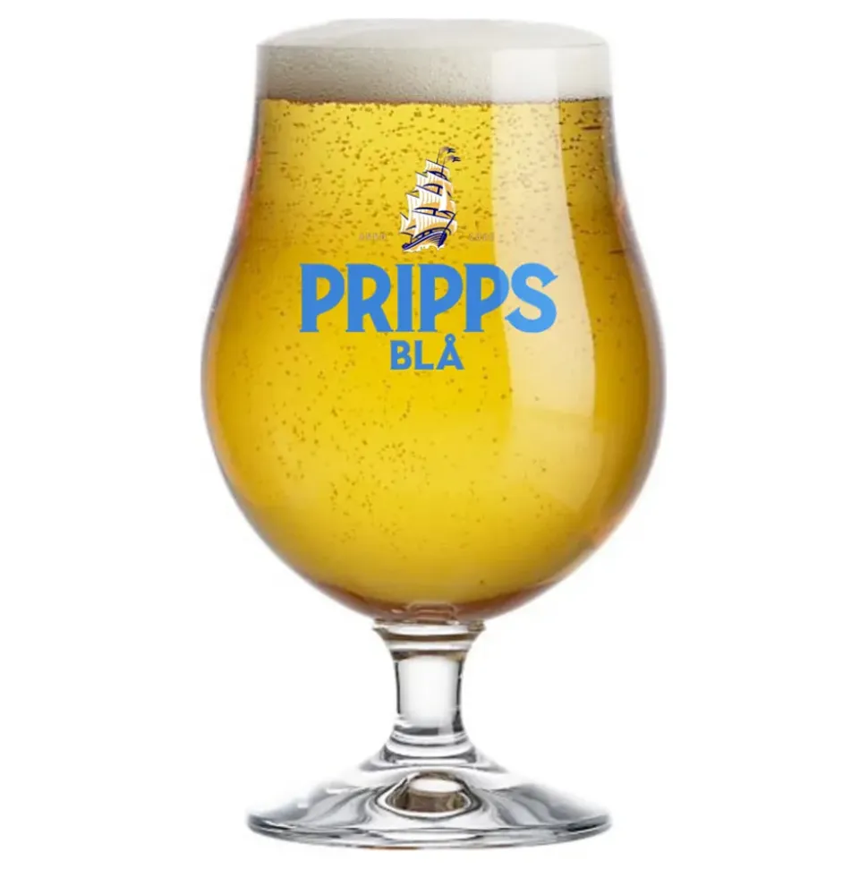 Pripps Blå Glass med Stett