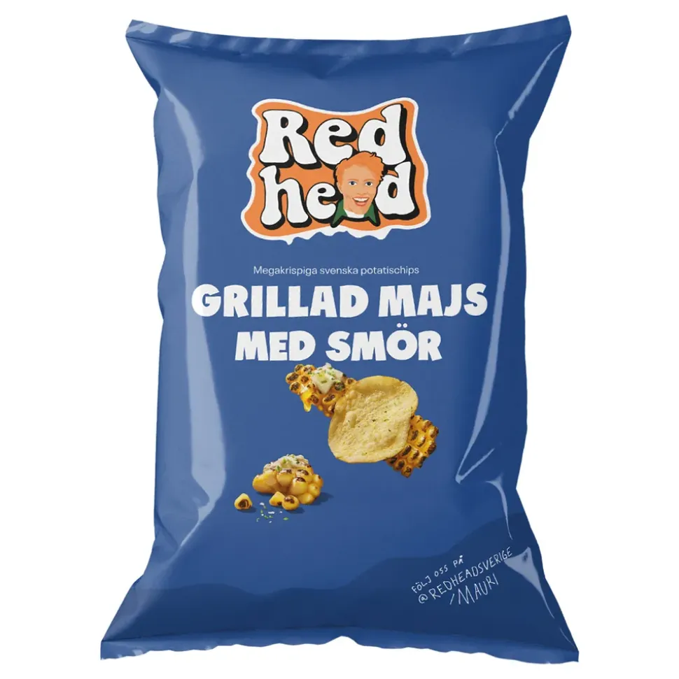 Redhead Grillet Mais med Smør Chips