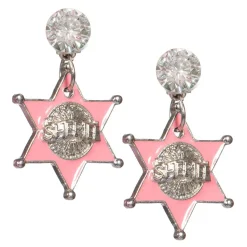 Øredobber Sheriffstjerner Rosa
