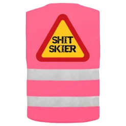 Refleksvest Shit Skier Neonrosa