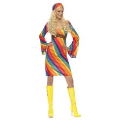 Regnbue Hippie Kostyme
