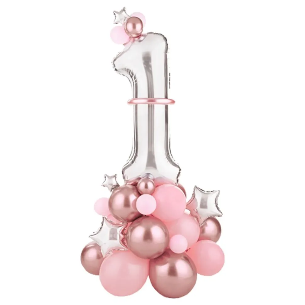 Rosa Ballongbukett 1 år