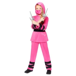 Rosa Ninja Barn Kostyme