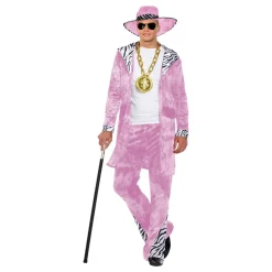 Rosa Pimp Kostyme