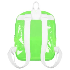 Ryggsekk Transparent Neongrønn