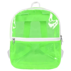 Ryggsekk Transparent Neongrønn