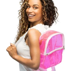 Ryggsekk Transparent Neonrosa