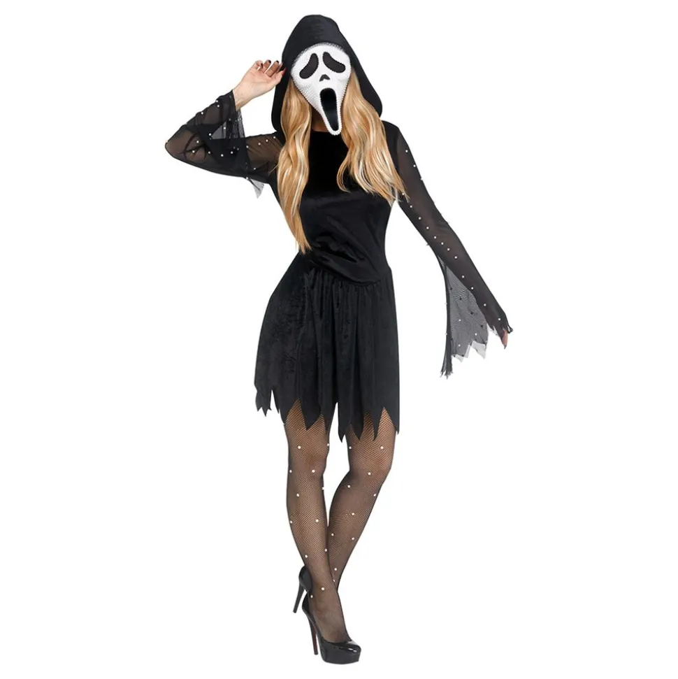 Scream Ghost Face Pearl Kjole Kostyme