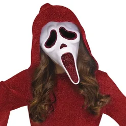 Scream Ghost Face rød Barn Kostyme