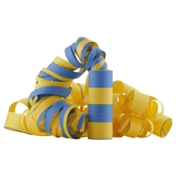 Serpentin Gul/blå