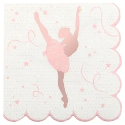 Servietter Ballerina Rosa/Hvit
