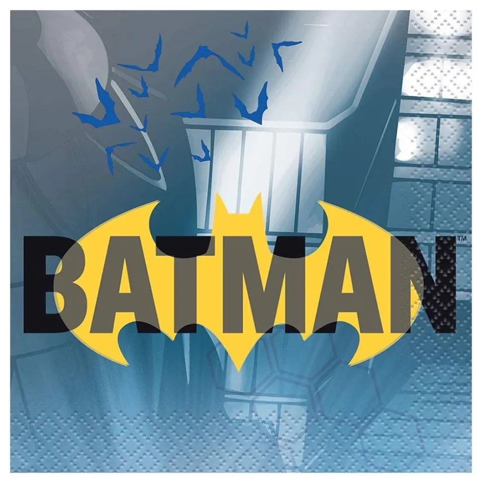 Servietter Batman Blå/Gul/Svart