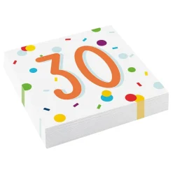 Servietter Confetti Birthday 30
