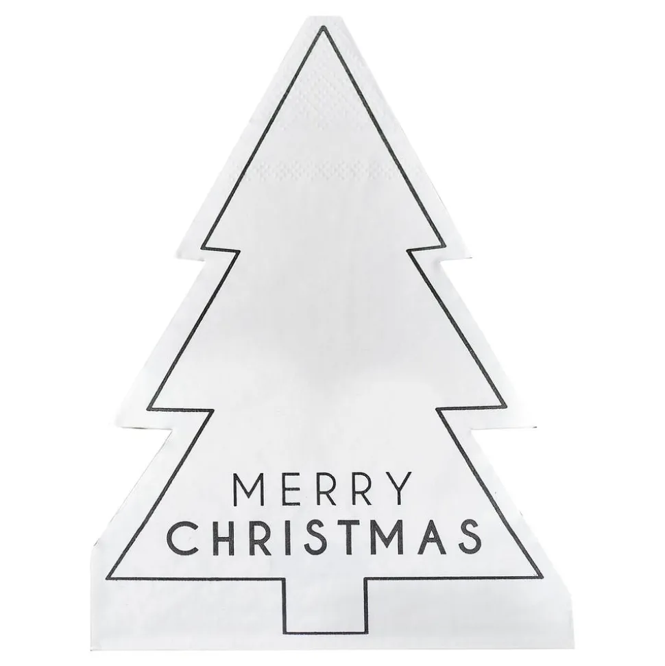 Servietter Juletre Merry Christmas
