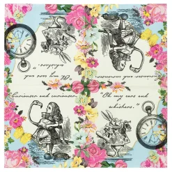 Servietter Klokke Alice Wonderland