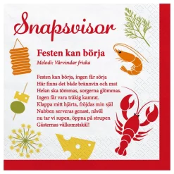 Servietter Krepselag Snapsviser