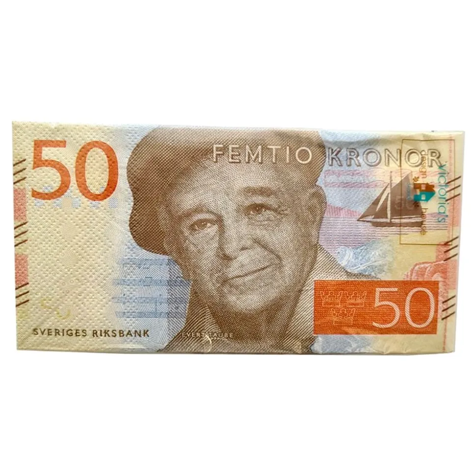 Servietter 50-kronersseddel