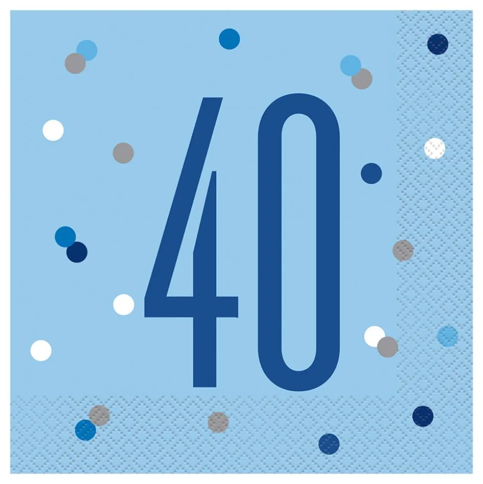 Servietter 40 Lyseblå Prikkete
