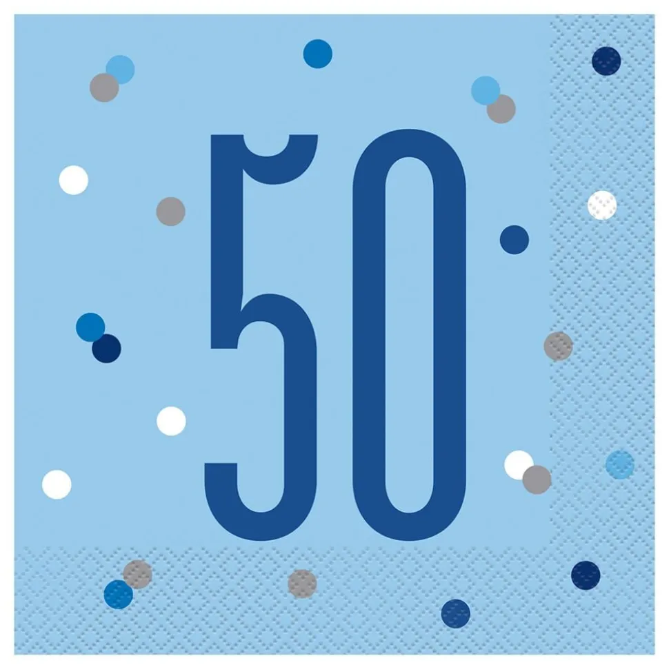 Servietter 50 Lyseblå Prikkete