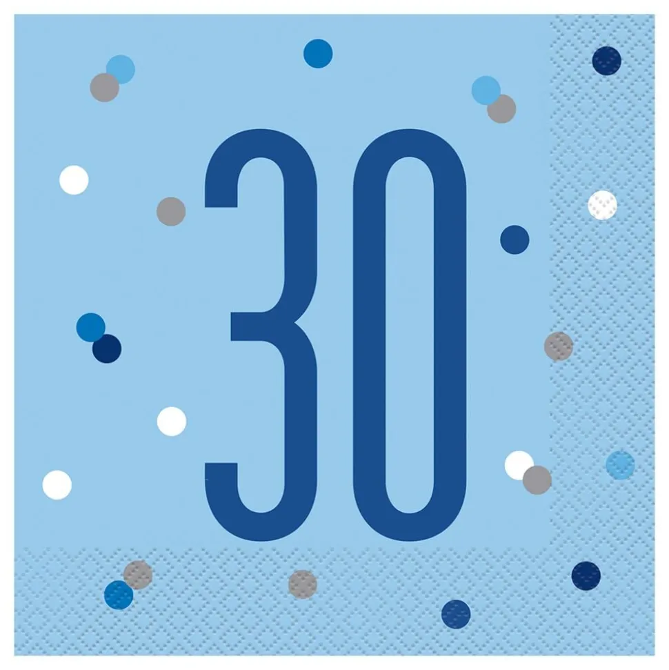 Servietter 30 Lyseblå Prikkete