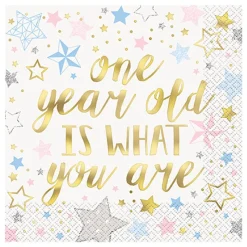 Servietter One Year Stjerner Twinkle
