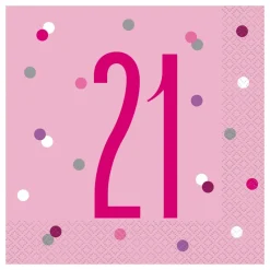 Servietter 21 rosa