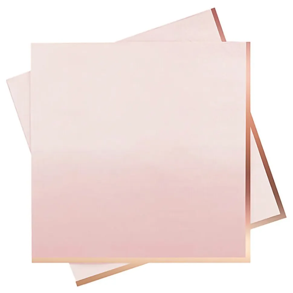 Servietter Roségull/Rosa Ombre