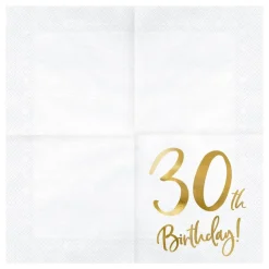 Servietter 30th Birthday