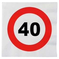 Servietter Trafikkskilt 40