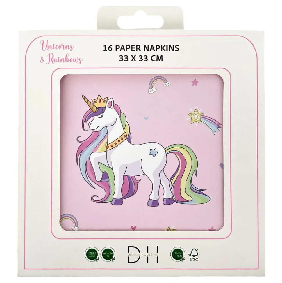 Servietter Unicorns & Rainbows