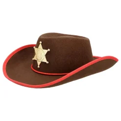 Sheriffhatt brun for barn
