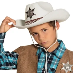 Sheriffhatt Hvit for Barn