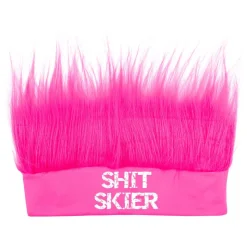 Shit Skier Pannebånd med Hår Neonrosa