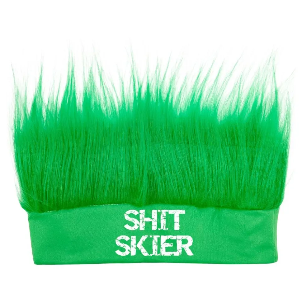 Shit Skier Pannebånd med Hår Neongrønn
