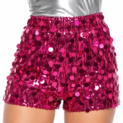 Shorts med paljetter rosa