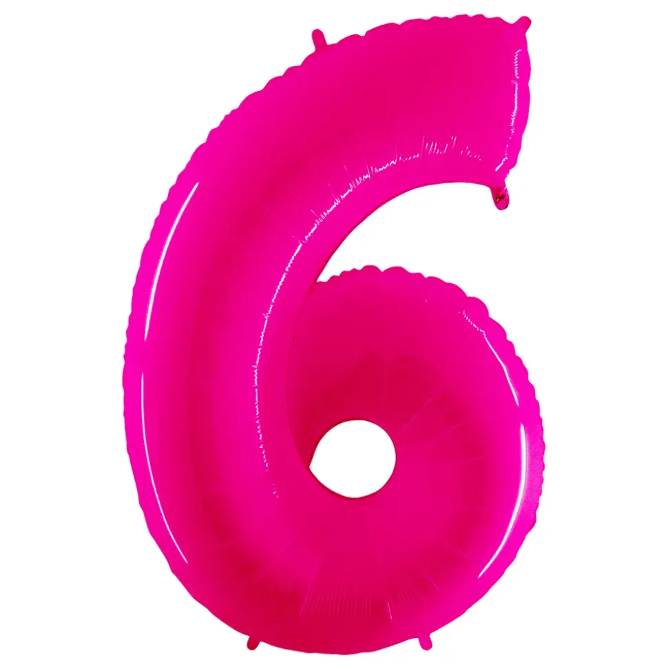 Sifferballong Neon Rosa